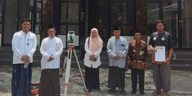 PAC LDII Sinduharjo Gelar Pengukuran Arah Kiblat Masjid Mulyodiharjo Bersama Kementrian Agama Sleman