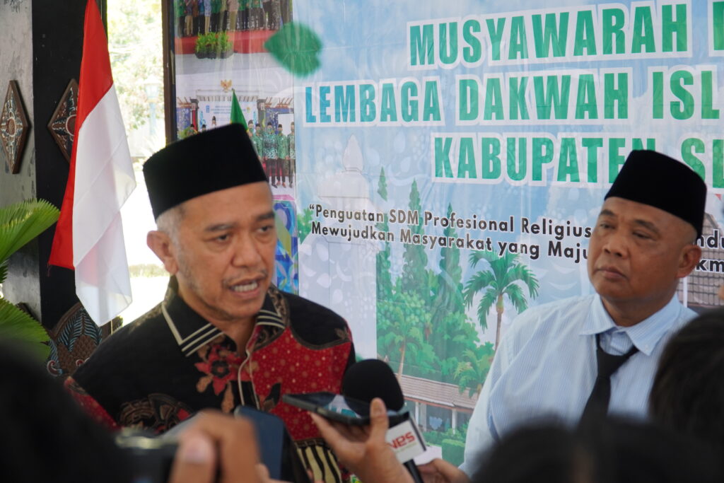 Singgih Januratmoko saat sesi wawancara setelah Pembukaan Musda VIII LDII Sleman 
