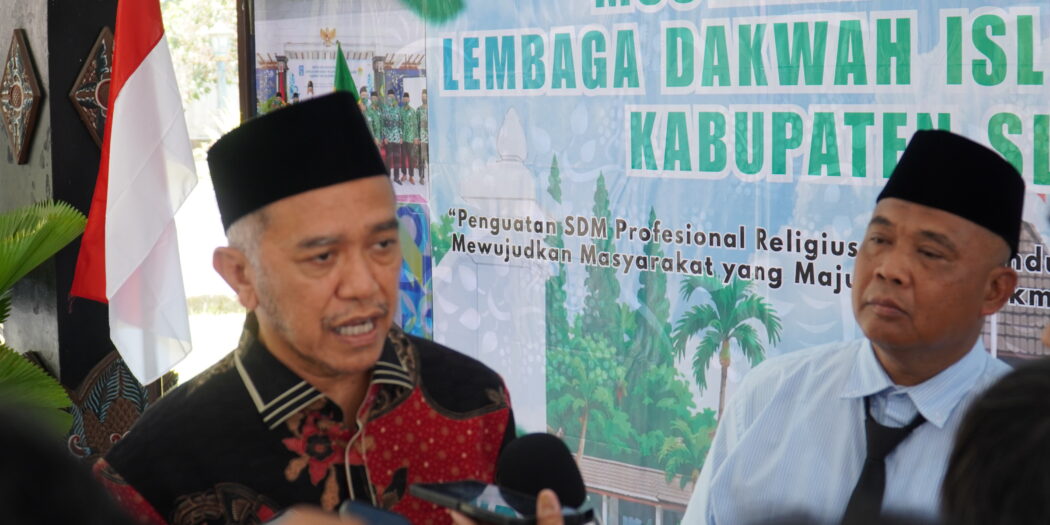 Singgih Januratmoko saat sesi wawancara setelah Pembukaan Musda VIII LDII Sleman