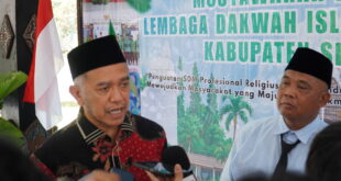 Singgih Januratmoko saat sesi wawancara setelah Pembukaan Musda VIII LDII Sleman