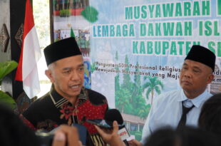 Singgih Januratmoko saat sesi wawancara setelah Pembukaan Musda VIII LDII Sleman